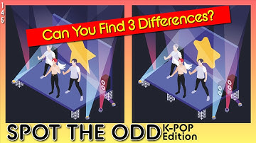 K-POP BTS  BlackPink Twice !!! Find 3 Differences | K-POP Edition | #145 Brain Break Spot the Odd