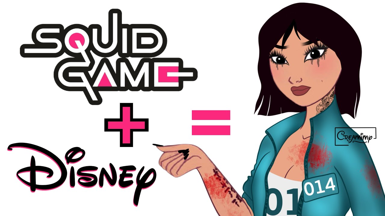 Transforming Mulan Into A Squid Game Character!😱 Disney X Squid Game Art Makeover