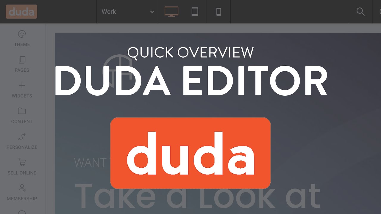 Duda Website Editor | A Quick Overview of the Duda Editor Layout