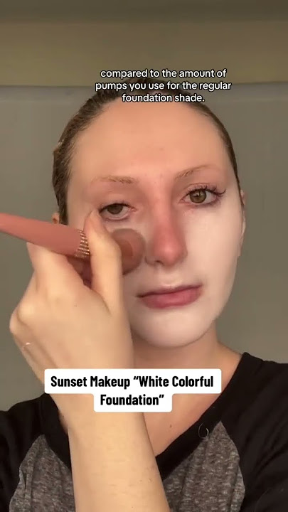 Replying to @babybel_cheese_eater our Sunset Makeup White Foundation #, black goth girl
