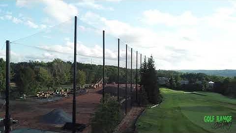 Golf Range Netting - Steel Pole & Golf Netting Installation at Montclair Golf Club