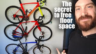 BEST garage/office space saving bicycle wall storage.