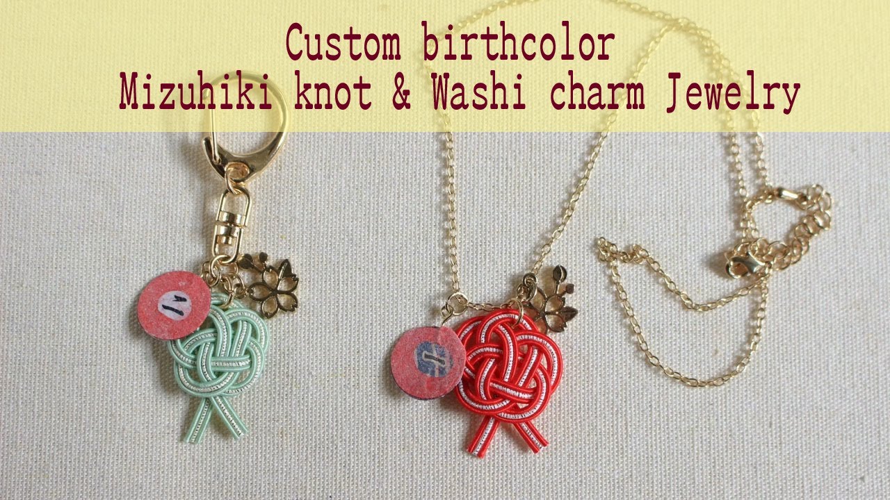 ✽Handmade✽Beads Flower✽麦の穂✽縁起物＆お守りとして✧*✽ Custom Birthcolor Mizuhiki knot & Washi charm Jewelry - YouTube