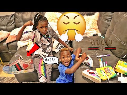 Video Destroying My Sisters Gucci Shoes Prank - youtube