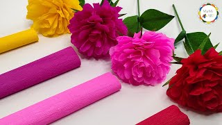 ŁATWY KWIATEK Z BIBUŁY marszczonej 🌸🌼🌷EASY CREPE PAPER FLOWER 🌸 DIY 🌼TUTORIAL 🌷