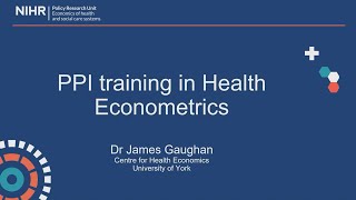 Health Econometric training