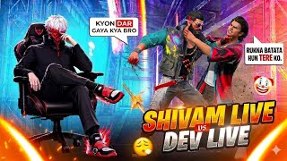 Guild Ke Player Ka Verse 💀! SHIVAM LIVE vs DEV LIVE ☠️! #freefire 