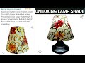 UNBOXING Sunshine Creation Fabric 8 Inches Cream Color With Golden Polka Small Table Lamp Shade 