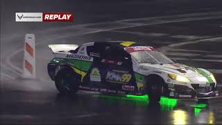 Wall Ride! Formula D - Kyle Mohan - 1000hp turbo rotary RX8 Qualifying  Run #2   #FDERIE 2021