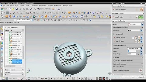 UG NX / Unigraphics Revolve, offset, subtract, datum plane and hide tutorial for beginners in NX