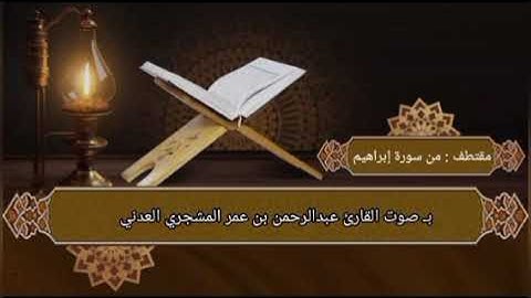ماتيسر من سورة إبراهيم بصوت عبدالرحمن بن عمر المشجري العدني