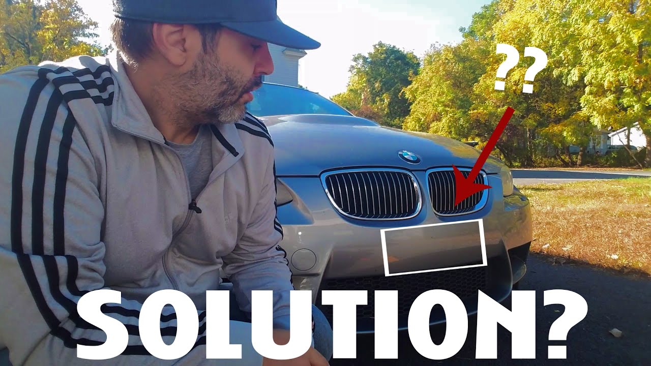 BMW E92 M3 Front License Plate Solution! YouTube