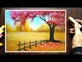 How to draw Beautiful Landscape Scenery - Easy Steps - Soft Pastel Drawing - Drawing for Beginners.