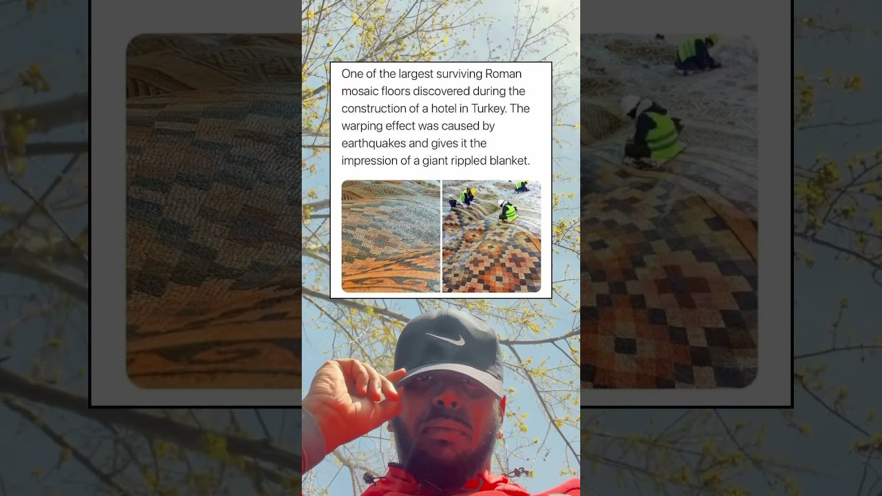 One of the largest surviving Roman mosaic floors discovered during the construction of a hotel