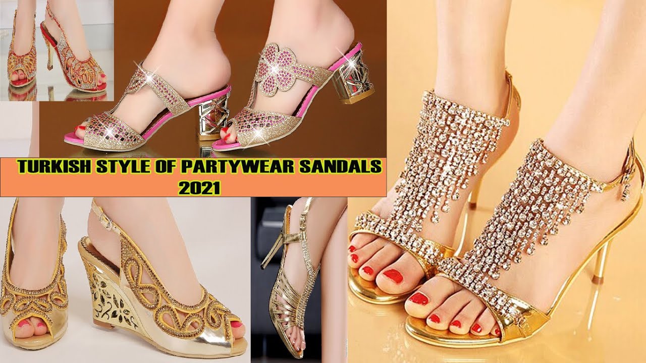 LATEST TURKISH STYLE OF PARTYWEAR WEDDING WEAR AND BRIDAL SANDALSOpen