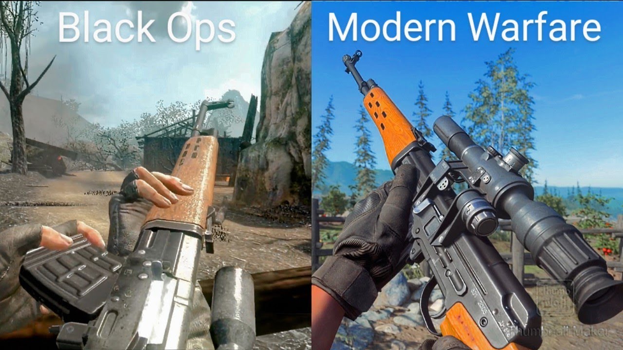 Call of Duty: Black Ops vs Modern Warfare (2019) - Weapons Comparison