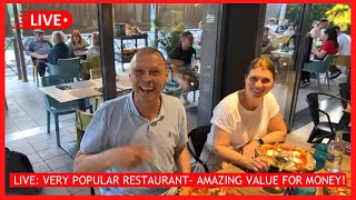 🔴LIVE: WHAT A BARGAIN! Los Cristianos FOOD REVIEW- Oro Di Napoli Italian Restaurant in Tenerife☀️