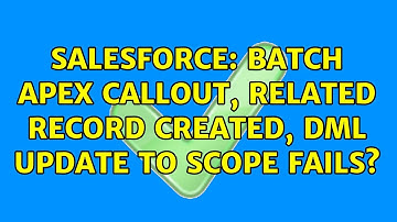 Salesforce: Batch APEX callout, Related record created, DML update to scope fails? (2 Solutions!!)