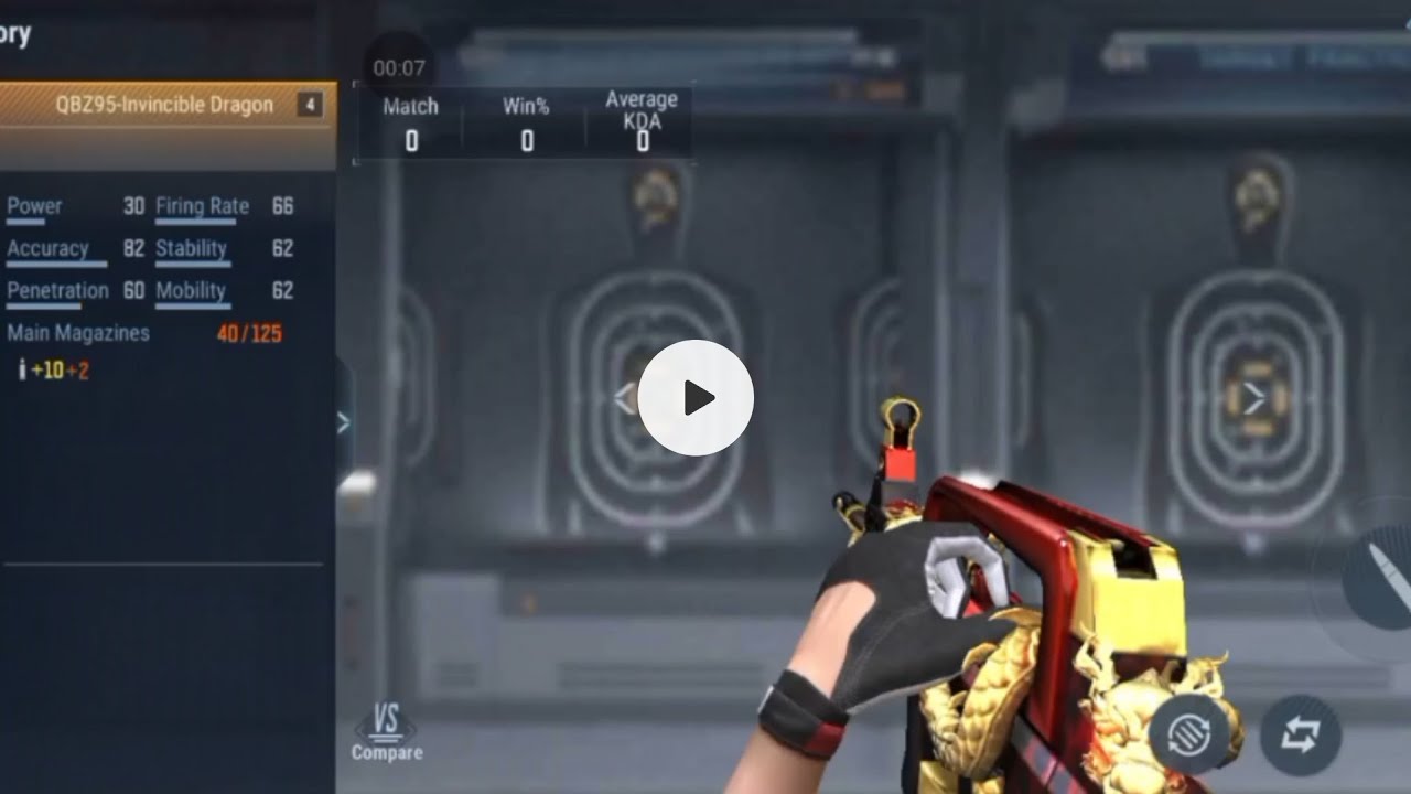 QBZ95 INVINCIBLE DRAGON(82% ACCURACY+ FAST RELOAD) 