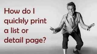 How Can I Quickly Print A Parcel Detail Page Or List View?