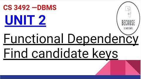 2.2.5 Finding Candidate Key from Functional Dependency  in Tamil