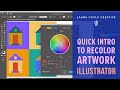 Recolor Artwork in Adobe Illustrator Quick Tutorial 2020