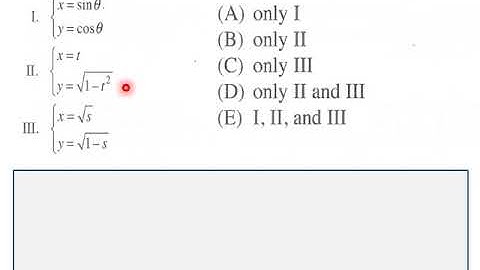 10 Parametric Equations SAT MATH Level II HW L V Pt 1