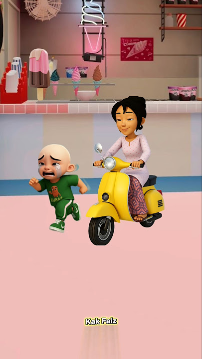 Sister Ros didn't accept the ice cream that Upin took as a favor #cartoon #animation #funny #upin...