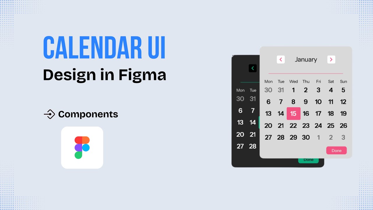 How to Make an Interactive Calendar in Figma | Step-by-Step UI Design ...