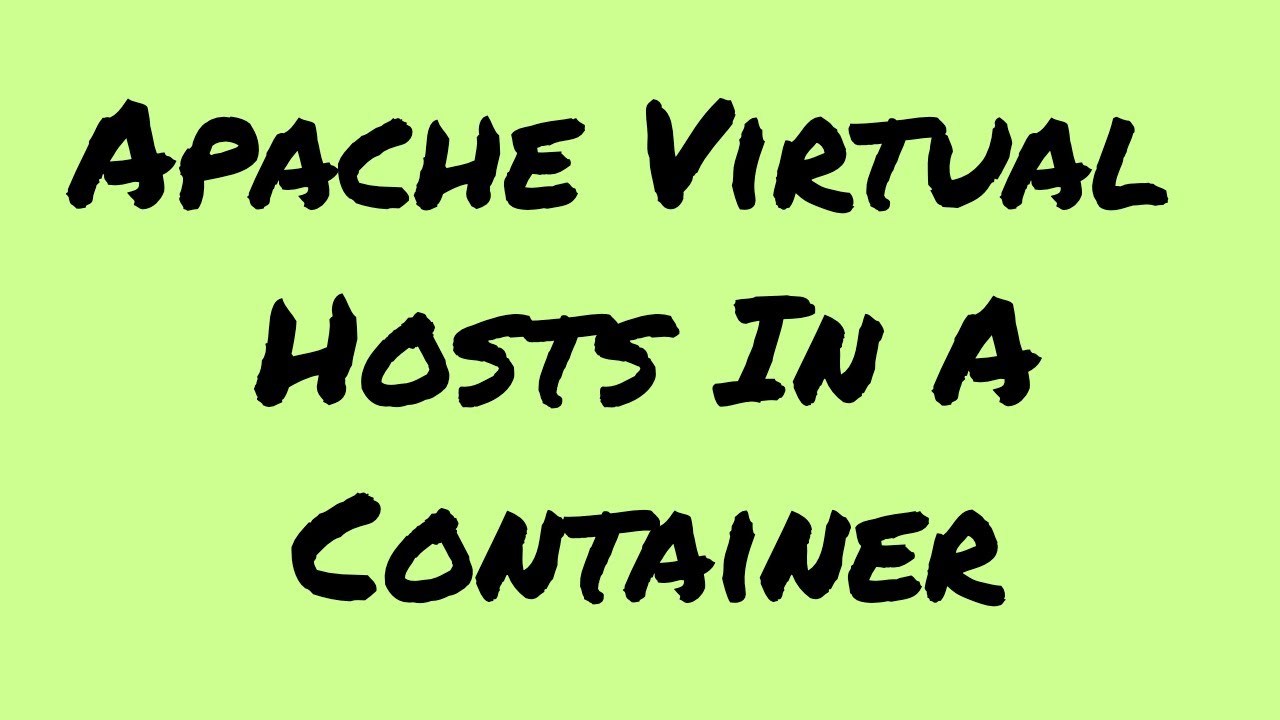 Many Apache Websites in One Container, Or? - YouTube
