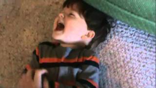 Caleb giggling