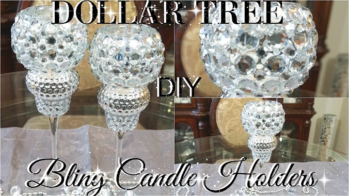 DIY DOLLAR TREE BLING WEDDING CANDLE HOLDERS PETALISBLESS 🌹