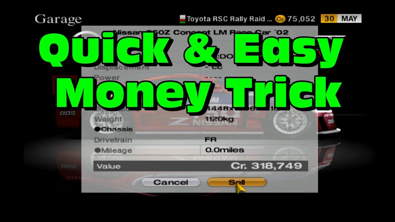 Tips Tricks & Guides: Gran Turismo 4 - How To Get Money Extremely Quick 