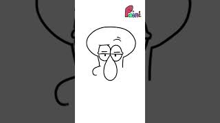 Cara Menggambar Squidward Tentacles - how to draw squidward Spongebob - paintingku #shorts