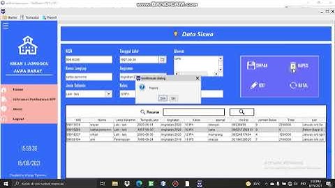 Demo Aplikasi Sistem Invoice Pembayaran SPP di SMA Negeri 1 Jonggol Berbasis Java Netbeans