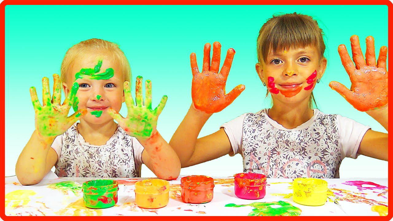 Как рисовать ПАЛЬЧИКОВЫМИ КРАСКАМИ Развлечение для детей и не только ...