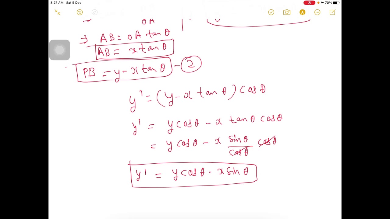 Frame of reference (Coordinate transformation-2) -B.SC. Physics