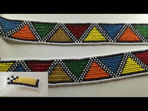 Ndebele stich beaded belt tutorial 