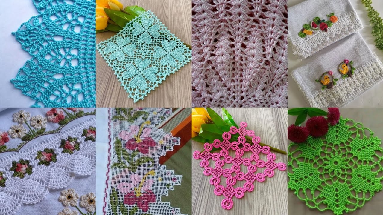 Most beautiful & pretty crochet laces & stitches new design 2025 