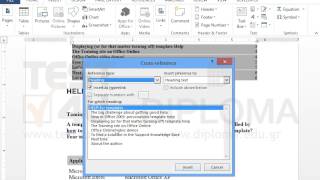 Enter a new cross-reference for heading Office Online video demos, using the name see the...