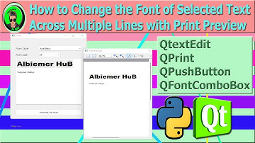 How To Change Fonts of Selected Text Across Multiple Lines In Text Box with Print Preview