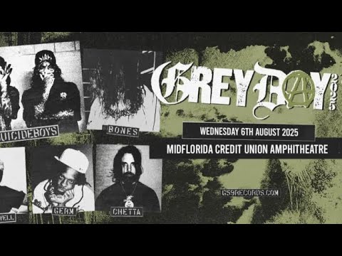 GREYDAY 2025 - $uicideboy$ - TAMPA, AUG 6 - MID FLORIDA CREDIT UNION