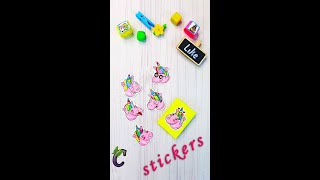 DIY - How to easily make stickers with your own hands without glue | Paper stickers #shorts