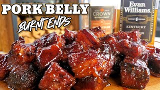 Pork Belly Burnt Ends Maple Bourbon Sauce Pork Belly Recipes