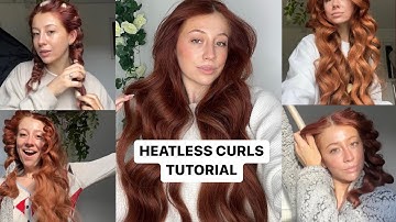 Easy heatless curls tutorial and results!