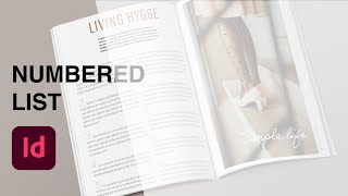 NUMBERED LIST in InDesign
