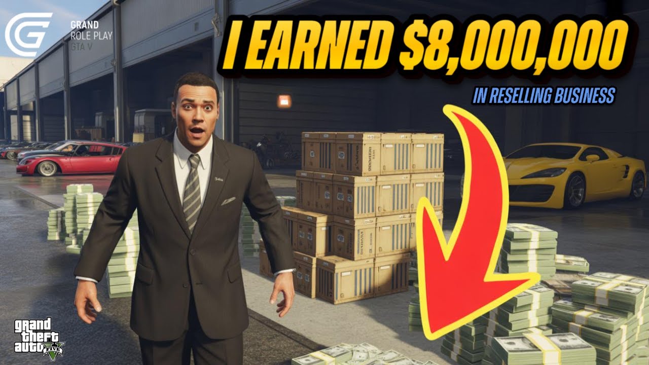 How I Earned $8,000,000 Reselling in GTA 5 Grand RP | $200M Challenge Ep.14