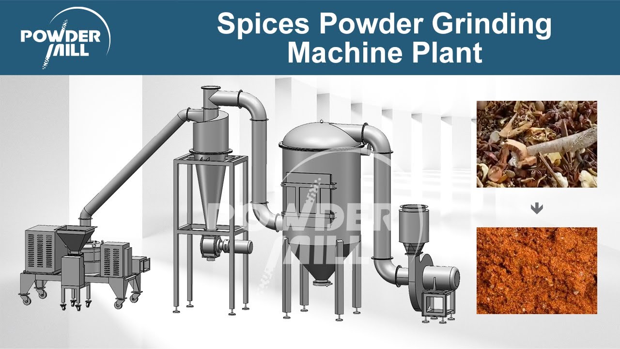 Spices Powder Grinding Machine, Spices Crusher, Spice Processing ...