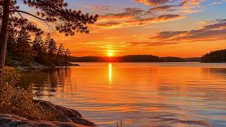 Sunset Across the Water – Peaceful Lake Ambience for Deep Sleep 8 Hours