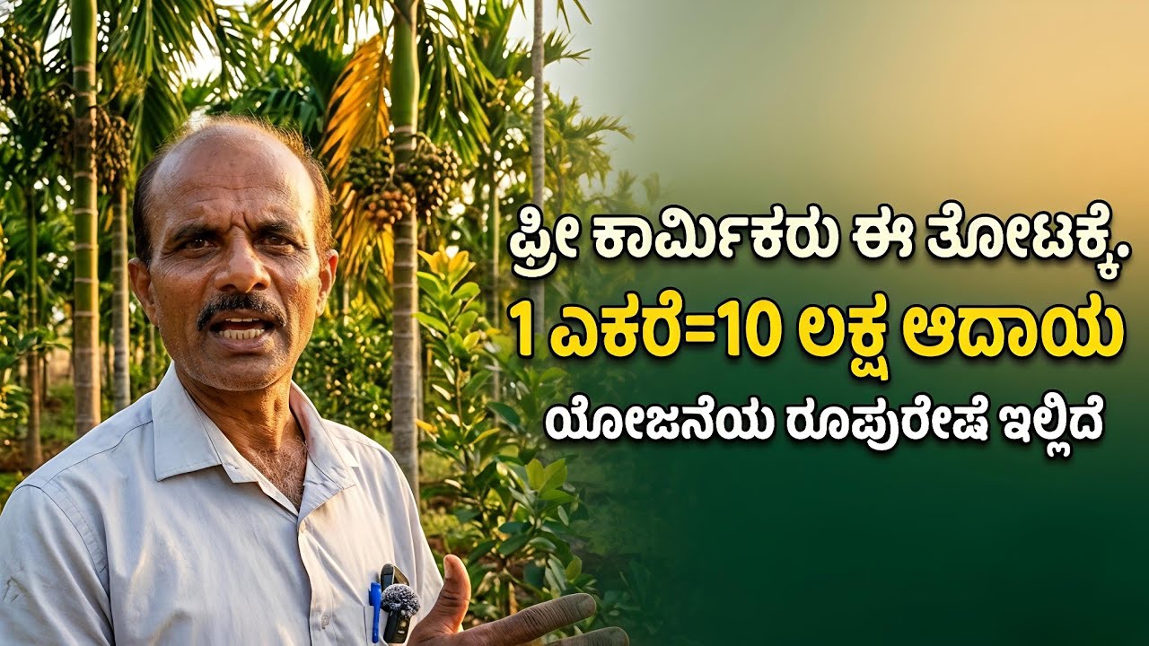 ಒಂದು ಎಕರೆ ಹತ್ತು ಲಕ್ಷ ಸಂಪಾದನೆಯ ರೂಪುರೇಷೆ, ಸಮಗ್ರ ಸಾವಯವ ಅಡಿಕೆ ತೋಟ ಭಾಗ -3